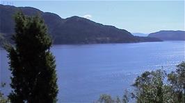 Great views to the island of Tysnesøy from our luxury cabin at the Langenuen Motel, Jektavik